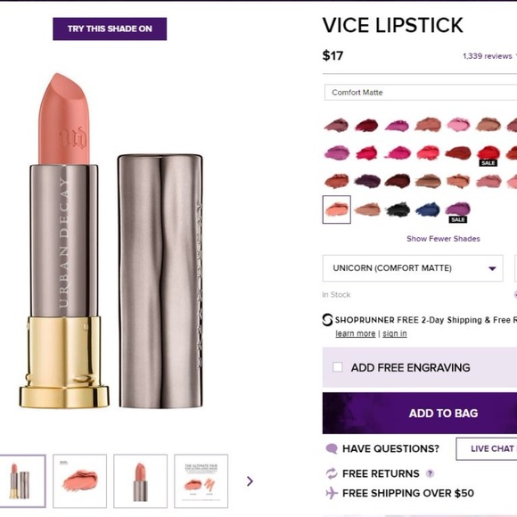 Urban Decay Other - FULL SIZE UD Lipstick + 24 Lil Samples